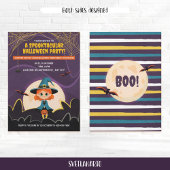 Niedlich Ginger Hexe Halloween-Party Einladung