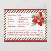 Niedlich Ginger Snaps Rezept Card Feiertagspostkarte (Vorderseite)