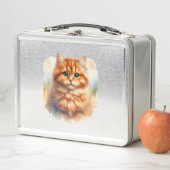 Niedlich Ginger Tabby Cat Classic T - Shirt Metall Brotdose (Beispiel)