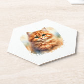 Niedlich Ginger Tabby Cat Classic T - Shirt Untersetzer (angewinkelt)