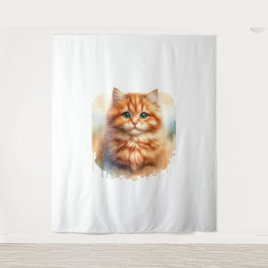 Niedlich Ginger Tabby Cat Classic T - Shirt Wandteppich (Vorderseite)