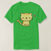 Niedlich Ginger Tabby Cat Doodle T-Shirt (Design vorne)