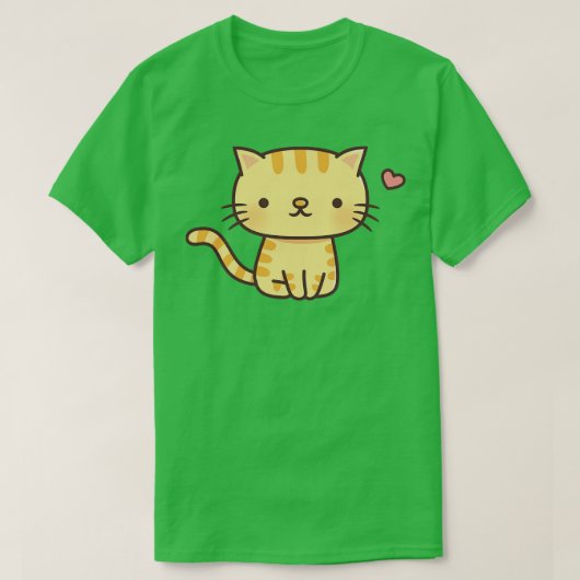 Niedlich Ginger Tabby Cat Doodle T-Shirt (Design vorne)