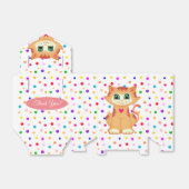 Niedlich Ginger Tabby Kitty Cat & Confetti Vielen Geschenkschachtel (Ungefaltet)
