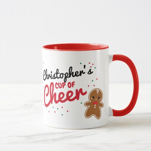 niedlich GINGERBREAD BOUR personalisierte Weihnach Tasse (Rechts)