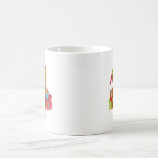 Niedlich Gingerbread Boy Personalisierte Weihnacht Kaffeetasse (Mittel)