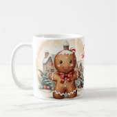 Niedlich Gingerbread Frohe Weihnachten Kaffeetasse (Links)