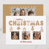 Niedlich Gingerbread Frohe Weihnachten Multiphoto (Vorne/Hinten)