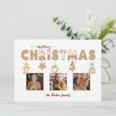 Niedlich Gingerbread Frohe Weihnachten Multiphoto (Stehend Vorderseite)