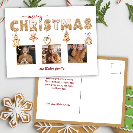 Niedlich Gingerbread Frohe Weihnachten Multiphoto