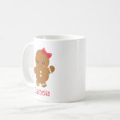 Niedlich Gingerbread Girl Personalisierte Weihnach Kaffeetasse (Vorderseite Links)