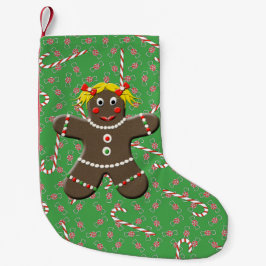 Niedlich Gingerbread Girl Woman Weihnachtscreme Ca Kleiner Weihnachtsstrumpf
