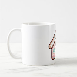 Niedlich Gingerbread House Cartoon Illustration Kaffeetasse