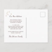 Niedlich Gingerbread House Holiday Moving Ankündigungspostkarte (Rückseite)