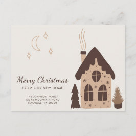 Niedlich Gingerbread House Holiday Moving Ankündigungspostkarte