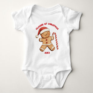 Niedlich Gingerbread Man Baby First 1. Weihnachten Baby Strampler
