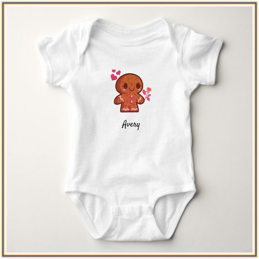 Niedlich Gingerbread Man Baby Strampler