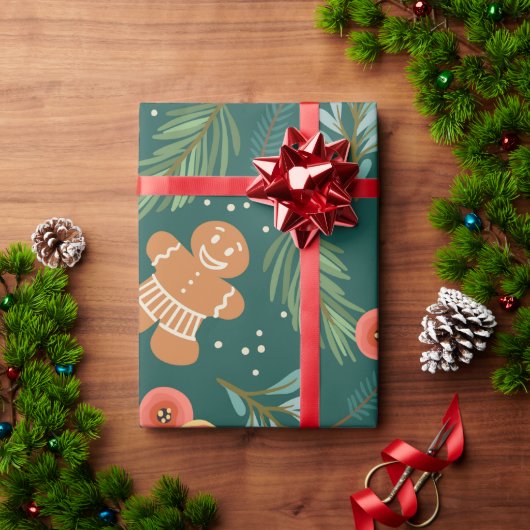 Niedlich Gingerbread Man Boy Weihnachtsland Niedli Geschenkpapier (Feiertagsgeschenk)