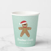 Niedlich Gingerbread Man Christmas Cookie Exchange Pappbecher (Vorderseite)
