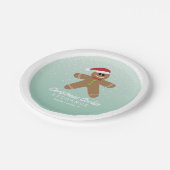 Niedlich Gingerbread Man Christmas Cookie Exchange Pappteller (Schrägansicht)