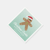 Niedlich Gingerbread Man Christmas Cookie Exchange Serviette (Ecke)