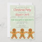 Niedlich Gingerbread Man | Christmas Party Sage Gr Einladung (Vorderseite)