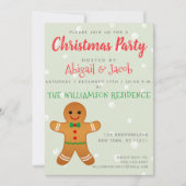 Niedlich Gingerbread Man | Christmas Party Sage Gr Einladung (Vorderseite)