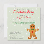 Niedlich Gingerbread Man | Christmas Party Sage Gr Einladung (Vorderseite)