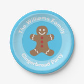 Niedlich Gingerbread Man Cookie Custom Christmas P Pappteller (Vorderseite)
