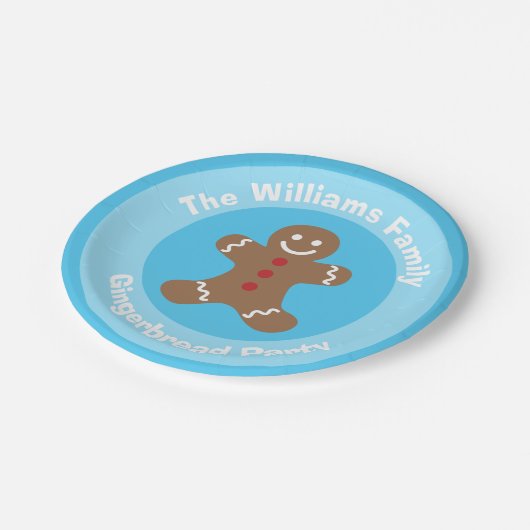 Niedlich Gingerbread Man Cookie Custom Christmas P Pappteller (Schrägansicht)
