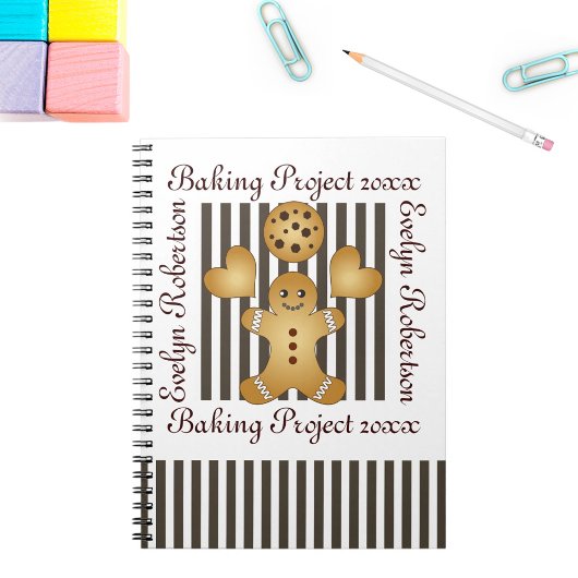 Niedlich Gingerbread Man Cookie Notizblock