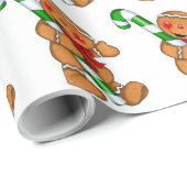 Niedlich Gingerbread Man Geschenkpapier (Rolleneckpunkt)