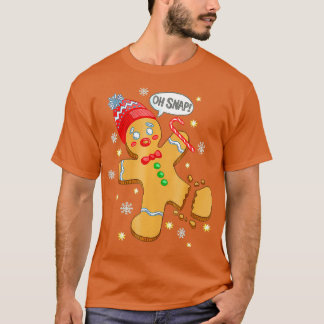 Niedlich Gingerbread Man Oh Snap Funny Christmas C T-Shirt