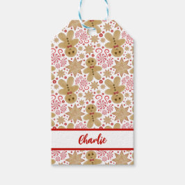 Niedlich Gingerbread Man & Peppermint Weihnachten Geschenkanhänger