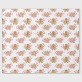 Niedlich Gingerbread Man & Peppermint Weihnachten Geschenkpapier (Flach)