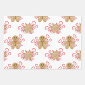 Niedlich Gingerbread Man & Peppermint Weihnachten Geschenkpapier Set (Vorderseite 2)