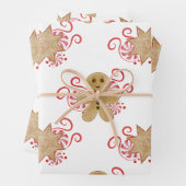 Niedlich Gingerbread Man & Peppermint Weihnachten Geschenkpapier Set (Beispiel)