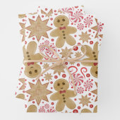 Niedlich Gingerbread Man & Peppermint Weihnachten Geschenkpapier Set (Beispiel)