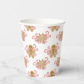 Niedlich Gingerbread Man & Peppermint Weihnachten Pappbecher (Rechts)