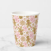 Niedlich Gingerbread Man & Peppermint Weihnachten Pappbecher (Vorderseite)