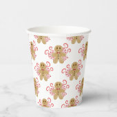 Niedlich Gingerbread Man & Peppermint Weihnachten Pappbecher (Rechts)