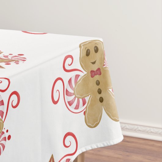 Niedlich Gingerbread Man & Peppermint Weihnachten Tischdecke (Beispiel)