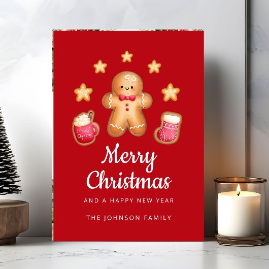 Niedlich Gingerbread Mann Frohe Weihnachten