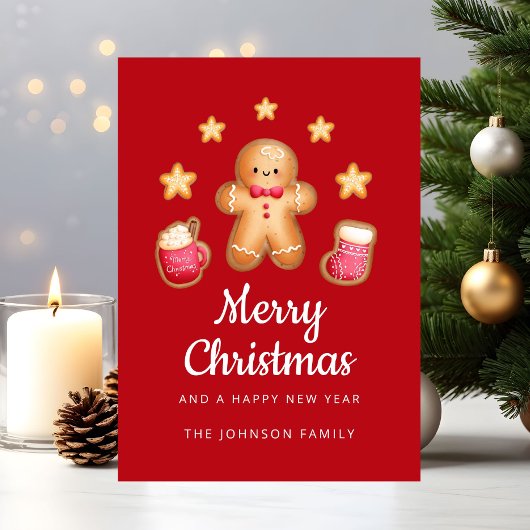 Niedlich Gingerbread Mann Frohe Weihnachten