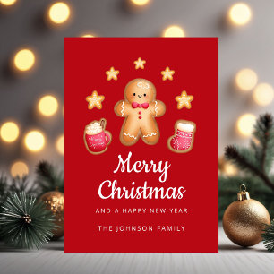 Niedlich Gingerbread Mann Frohe Weihnachten