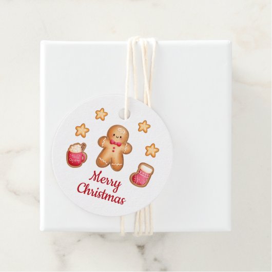 Niedlich Gingerbread Mann Frohe Weihnachten Geschenkanhänger (Beispiel)