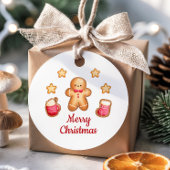Niedlich Gingerbread Mann Frohe Weihnachten Geschenkanhänger