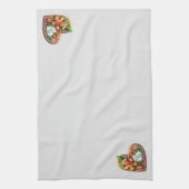 Niedlich Gingerbread Mann Herz Frohe Weihnachten Geschirrtuch (Vertikal)