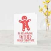 Niedlich Gingerbread Mann Weihnachtsgrüße für Vate Karte (Gelbe Blume)