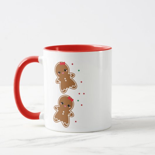 niedlich GINGERBREAD MIRL personalisierte Weihnach Tasse (Links)